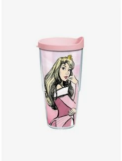 Outlet 👏 Disney Sleeping Beauty Watercolor Splash 24oz Classic Tumbler With Lid 👍