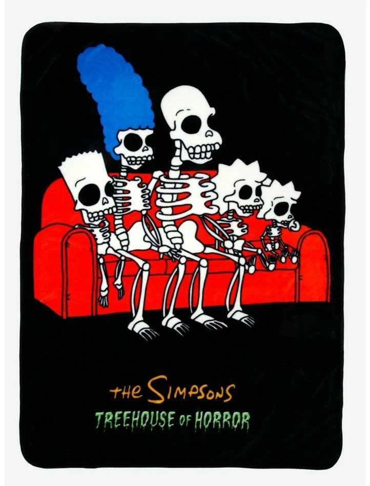 Promo ๐ The Simpsons Skeleton Couch Throw Blanket ๐ 1 Promo ๐ The Simpsons Skeleton Couch Throw Blanket ๐