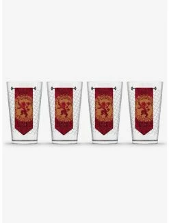Cheap 🌟 Game Of Thrones Lannister Banner Pint Glass 4 Pack 🥰
