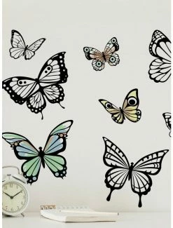 Promo 😉 Color Your Own Butterflies Peel And Stick Wall Decals ⭐