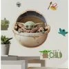 Cheap 🥰 Star Wars The Mandalorian The Child Painted Peel And Stick Wall Decals 🌟