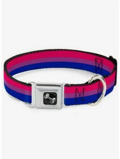 Hot Sale ✔️ Bisexual Flag Seatbelt 🐕 Dog Collar ✨