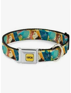 New ❤️ Luca The Piazza Poster Seatbelt 🐶 Dog Collar 🎁