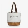 New 👍 Friends Canvas Willow Basket Tote ✔️