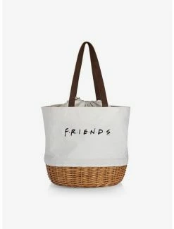New 👍 Friends Canvas Willow Basket Tote ✔️