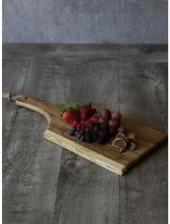 Promo 😉 Friends Central Perk Artisan 18" Acacia Serving Plank ⭐ -Furniture Outlet Store 15821267 av3