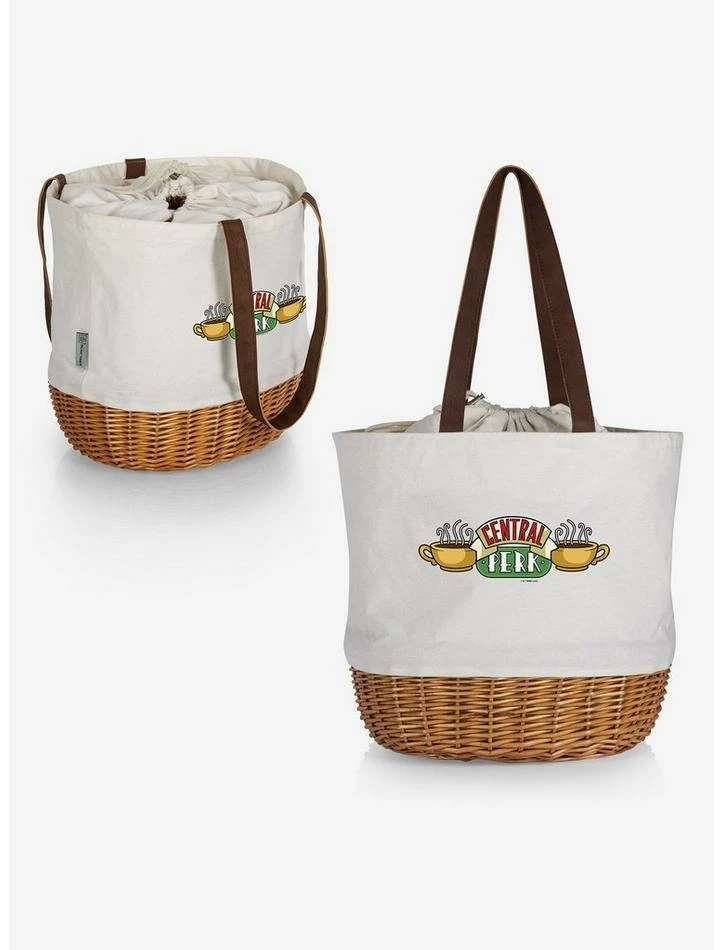 Best Pirce ❤️ Friends Central Perk Canvas Willow Basket Tote 💯 4 Best Pirce ❤️ Friends Central Perk Canvas Willow Basket Tote 💯 - Image 4