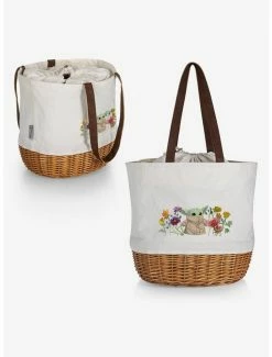 Deals 😉 Star Wars The Mandalorian The Child Canvas Willow Basket Tote Beige 🎉 -Furniture Outlet Store 15821333 av2