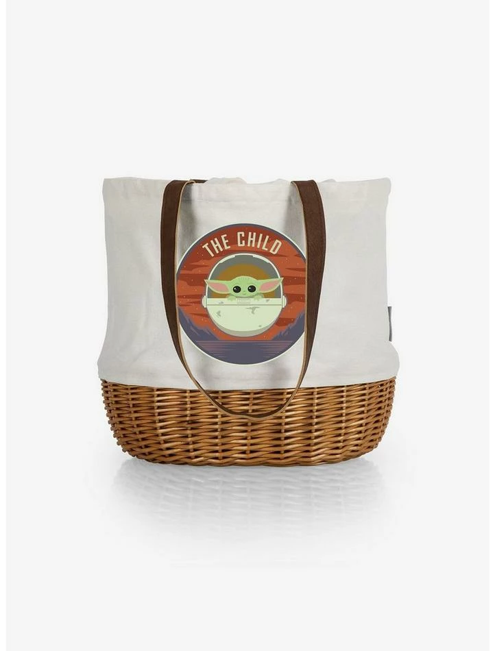 Brand new ✔️ Star Wars The Mandalorian The Child Canvas Willow Basket Tote ❤️ 2 Brand new ✔️ Star Wars The Mandalorian The Child Canvas Willow Basket Tote ❤️ - Image 2