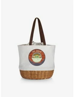 Brand new โ๏ธ Star Wars The Mandalorian The Child Canvas Willow Basket Tote โค๏ธ