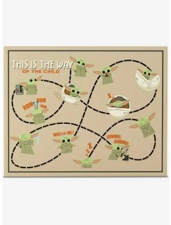 Promo 😀 Star Wars The Mandalorian Baby Yoda Map Wood Wall Decor 🔥