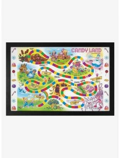Outlet 👍 Candy Land Game Board Framed Wood Wall Art 🌟