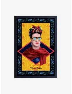 Hot Sale 🔔 Frida Kahlo Glasses Framed Wood Wall Art 🎉