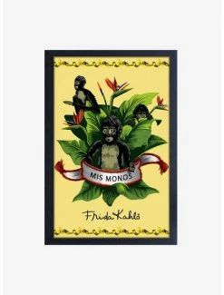 Coupon 🧨 Frida Kahlo Mis Monos Framed Wood Wall Art ✔️