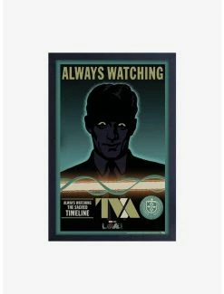 Discount 💯 Marvel Loki Tva Always ⌚ Watching Framed Wood Wall Art 🔥
