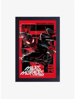 Outlet ✔️ Marvel Spider-Man Miles Morales Glitch Framed Wood Wall Art 🎉