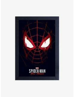 New 🎁 Marvel Spider-Man Miles Morales Spidey Eyes Framed Wood Wall Art ❤️