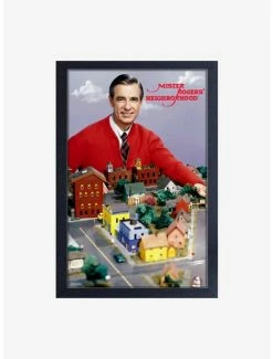 Promo 😍 Mister Rogers' Neighborhood Town Framed Wood Wall Art ✨
