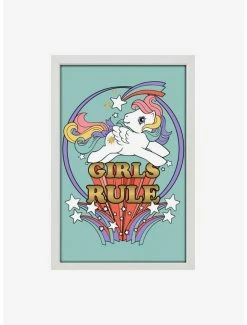 Outlet ✔️ My Little Pony Classic 👧 Girls Rule Framed Wood Wall Art 🧨