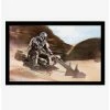 Discount 🥰 Star Wars The Mandalorian Mando Sand Dunes Framed Wood Wall Art 😉