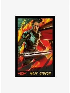 Wholesale 🔔 Star Wars The Mandalorian Moff Gideon Framed Wood Wall Art 🛒