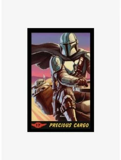 Brand new 🎉 Star Wars The Mandalorian Precious Cargo Framed Wood Wall Art ✔️