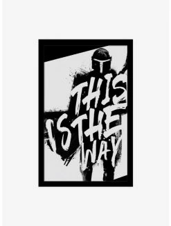 Buy ✔️ Star Wars The Mandalorian This Is The Way Grafitti Style Framed Wood Wall Art 💯