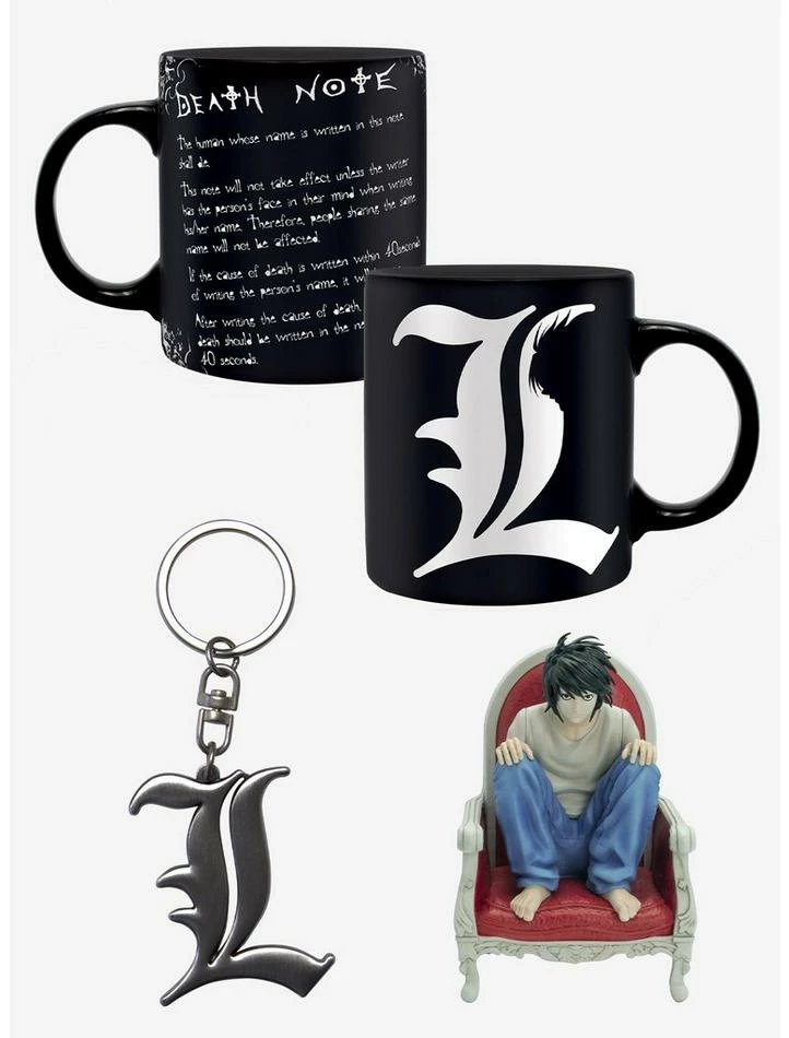 Cheap ๐ Death Note L Figure, Mug & Keychain Bundle ๐ 1 Cheap ๐ Death Note L Figure, Mug & Keychain Bundle ๐