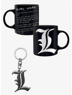 New 🎁 Death Note L Mug & 3D Keychain Bundle ✔️