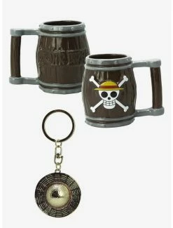 Discount 😀 One Piece Straw Hat 3D Mug & Keychain Bundle 😍