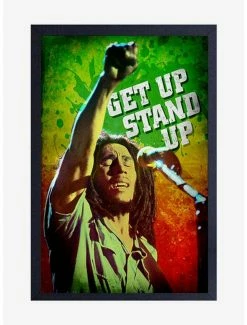 Best reviews of 🛒 Bob Marley Get Up, Stand Up Fist Framed Wood Wall Art 🛒