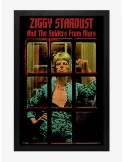 Discount ⌛ David Bowie Ziggy Spiders Framed Wood Wall Art 👍