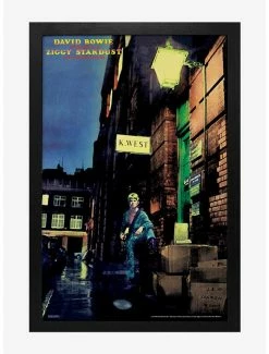 Coupon 🔥 David Bowie Ziggy Stardust Framed Wood Wall Art 🧨