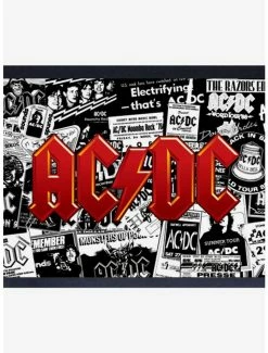 Hot Sale 🌟 AC/DC Collage Framed Wood Wall Art 😉