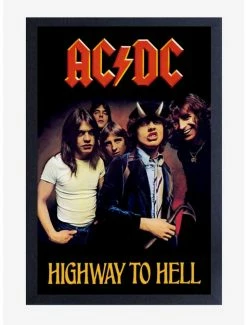 Budget 😍 AC/DC Highway To Hell Framed Wood Wall Art 🎁