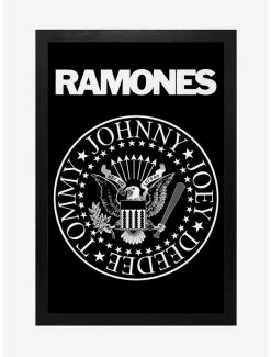Cheapest ✨ Ramones Band Seal Framed Wood Wall Art 🛒