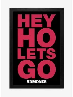 Wholesale 🌟 Ramones Hey Ho Let'S Go! Framed Wood Wall Art ⭐