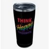 Best deal 👍 Disney Think Happy Thoughts Rainbow 20oz Stainless Steel Tumbler With Lid 👍
