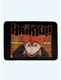 Outlet 🎉 Haikyu!! Determined Hinata Shoyo Throw Blanket 🛒