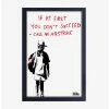 Cheapest 🎁 Banksy Airstrike Portrait Framed Wood Wall Art 🔥