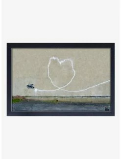 Top 10 ✨ Banksy Biplane Heart Framed Wood Wall Art 🛒