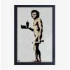 Hot Sale 🔔 Banksy Caveman Waiter Framed Wood Wall Art 👏