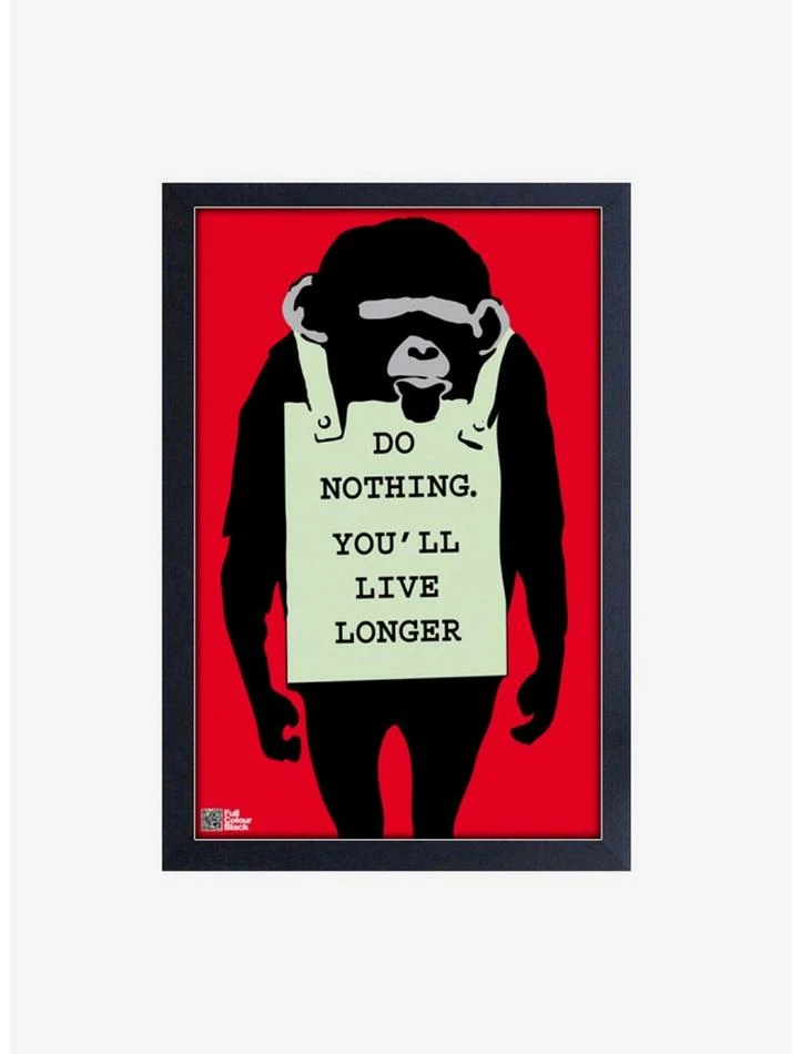 New โ๏ธ Banksy Do Nothing Framed Wood Wall Art ๐ 1 New โ๏ธ Banksy Do Nothing Framed Wood Wall Art ๐