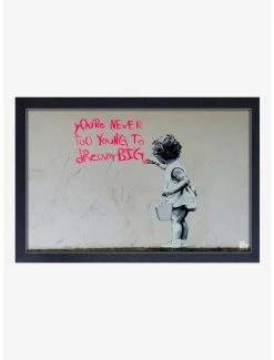 Wholesale 🔔 Banksy Dream Big Framed Wood Wall Art 💯