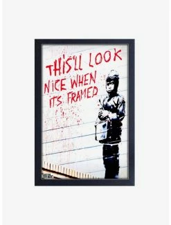 Best deal ⭐ Banksy Framed Wood Wall Art 🧨