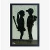 Promo 🤩 Banksy Girl With Stick Framed Wood Wall Art ⭐