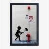 Promo 🌟 Banksy 🔨 Hammer Boy Framed Wood Wall Art 💯