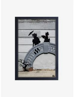 Flash Sale 😉 Banksy Japanese Ladies Framed Wood Wall Art ✔️