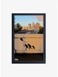 Best Pirce ✔️ Banksy Kite Family Framed Wood Wall Art 🌟