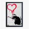 Hot Sale 🎁 Banksy Love Rat Framed Wood Wall Art 🌟